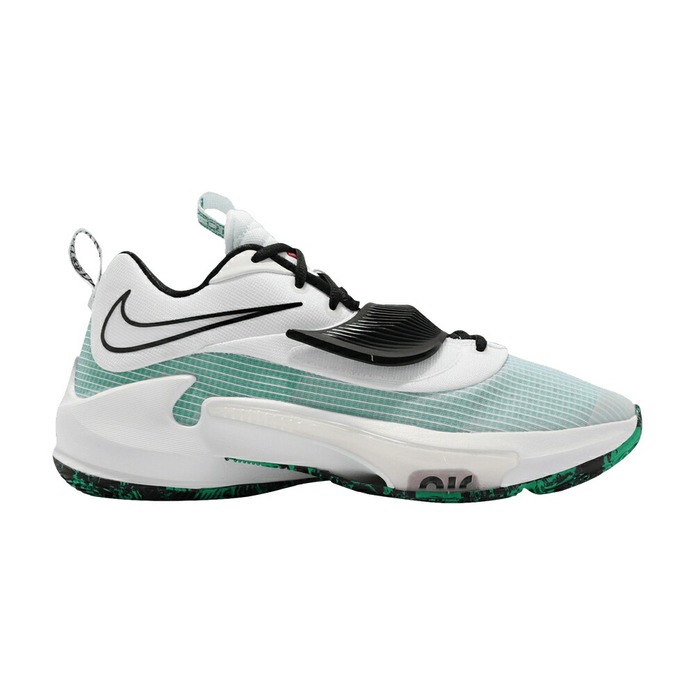 ナイキ ズーム 白色 ホワイト 黒色 ブラック ズームフリーク N.I.K.E. スニーカー メンズ NIKE ZOOM FREAK 3 EP / WHITE BLACK CLEAR EMERALD