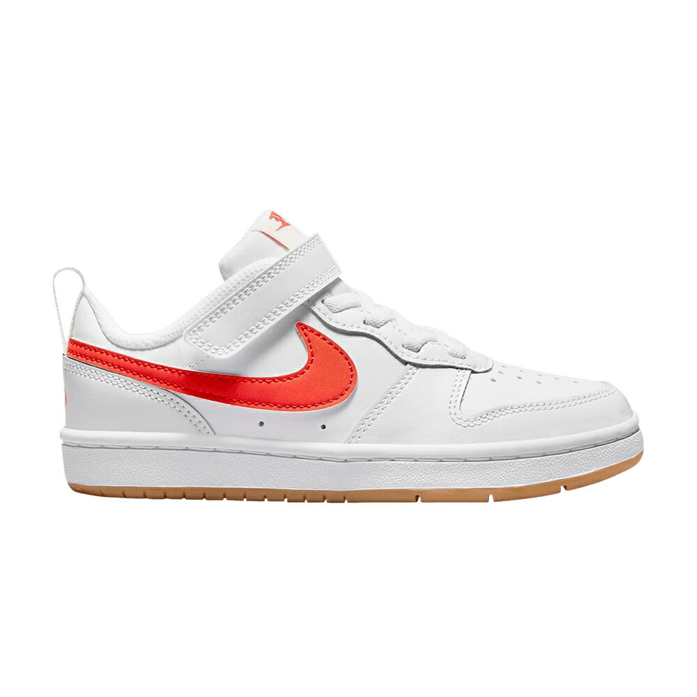 ナイキ コート 白色 ホワイト 橙 オレンジ コートバーロウ 'WHITE ORANGE' ジュニア キッズ NIKE COURT BOROUGH LOW 2 PS / WHITE SUMMIT WHITE SAIL ORANGE ベビー マタニティ スニーカー