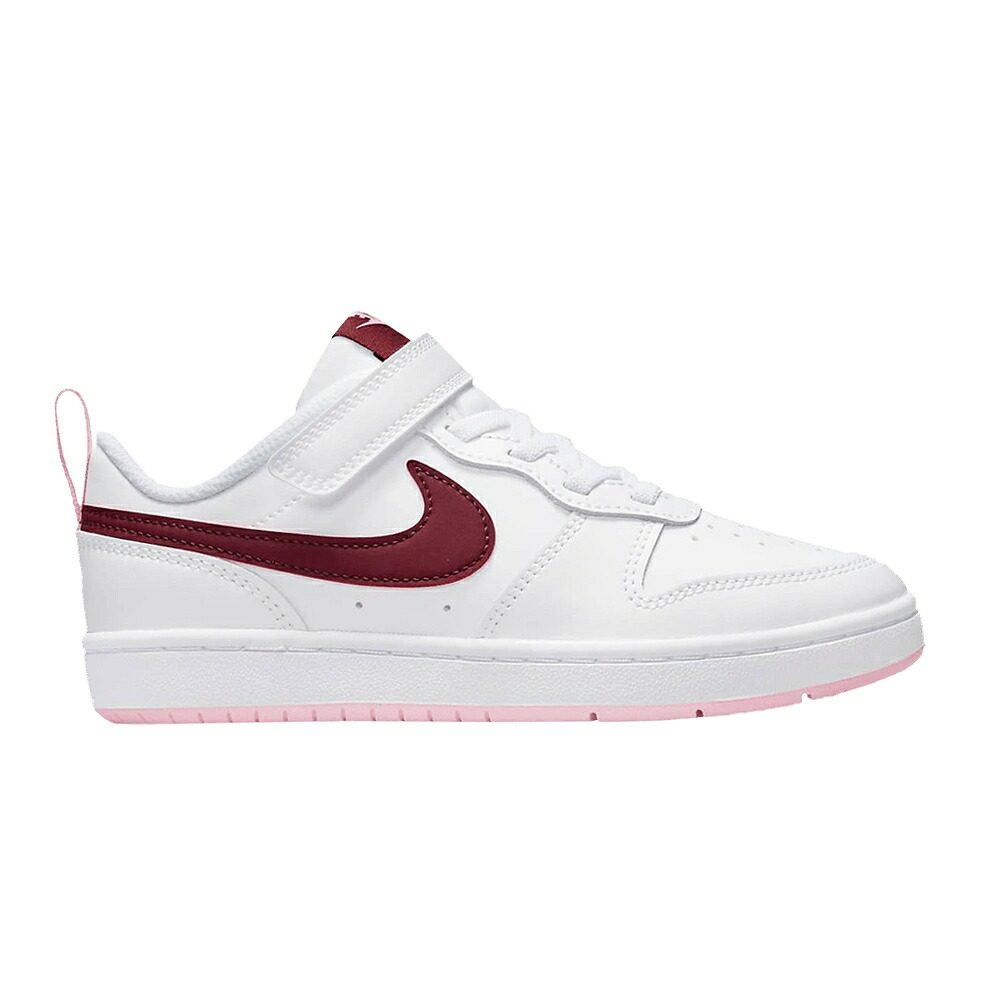 ナイキ コート 白色 ホワイト コートバーロウ 'WHITE BEETROOT' ジュニア キッズ NIKE COURT BOROUGH LOW 2 PS DARK / WHITE DARK BEETROOT ベビー マタニティ スニーカー