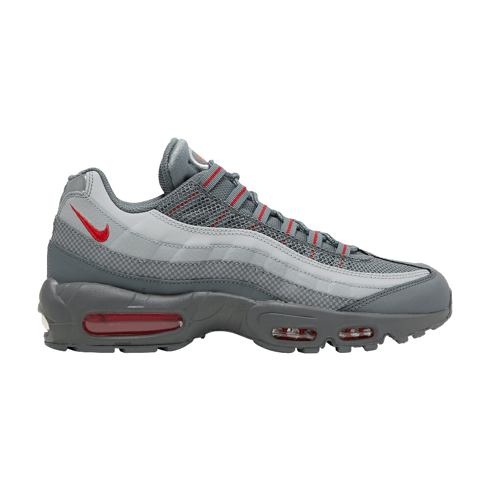 ナイキ マックス 薄墨色 薄墨色 赤 赤いこと エア湖マックス \u0027SMOKE RED\u0027 スニーカー メンズ NIKE AIR MAX 95 ESSENTIAL GREY UNIVERSITY / SMOKE GREY UNIVERSITY RED