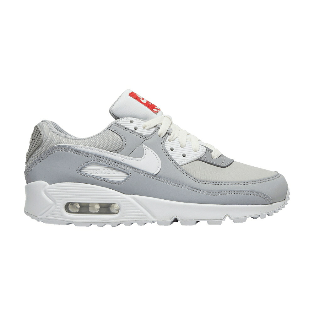 ナイキ マックス 灰色 グレー 白色 ホワイト エアマックス 'LIGHT GREY' スニーカー レディース NIKE WMNS AIR MAX 90 SMOKE / LIGHT SMOKE GREY WHITE SUMMIT｜スニケス