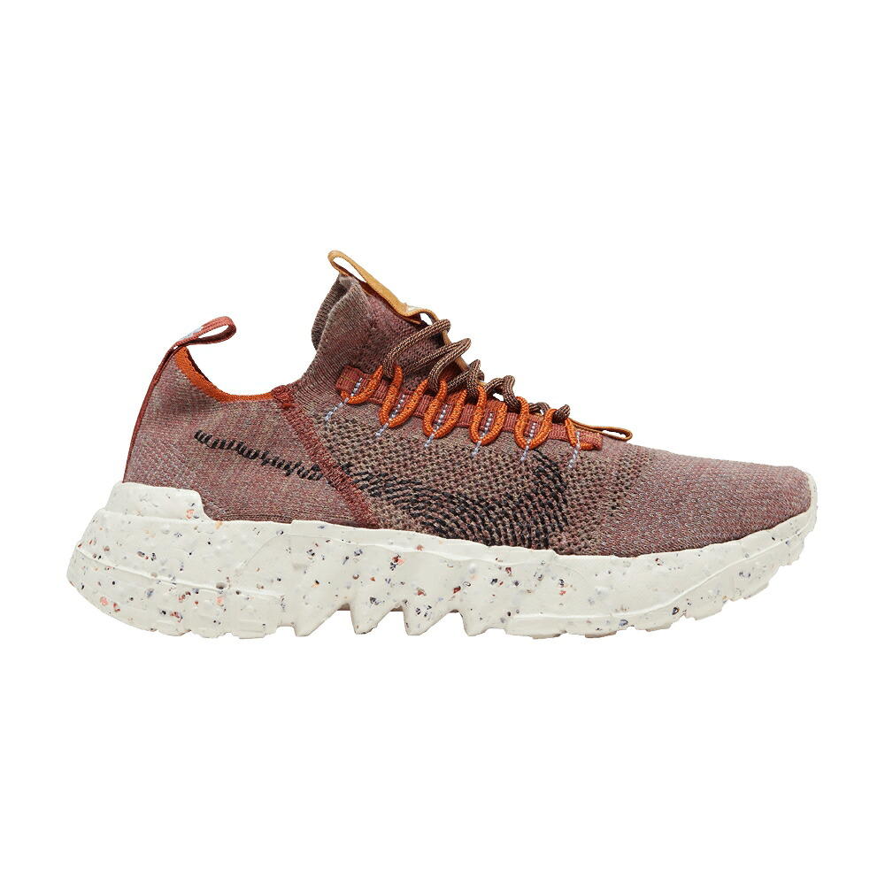 ナイキ 黒色 ブラック 橙 オレンジ 'REDSTONE' スニーカー メンズ NIKE SPACE HIPPIE 01 / REDSTONE BLACK DESERT ORANGE