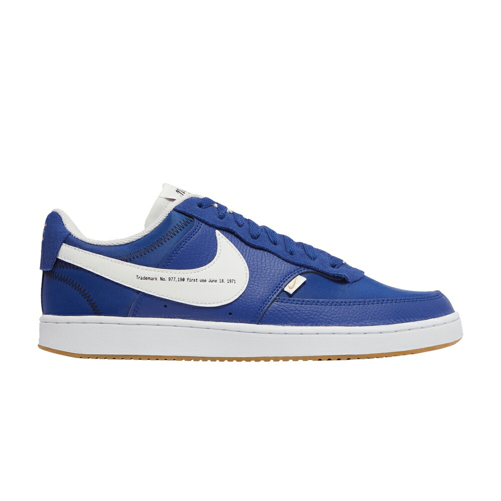 ナイキ コート プレミアム ディープ 青色 ブルー 白色 ホワイト FIRST BLUE スニーカー メンズ NIKE COURT VISION LOW PREMIUM USE - DEEP ROYAL / DEEP ROYAL BLUE SAIL WHITE