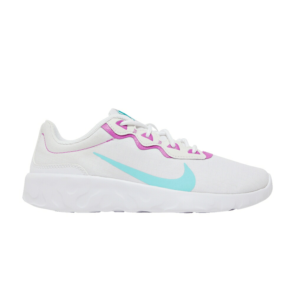 ナイキ 白色 ホワイト アクア 紫 バイオレット 'WHITE AQUA' スニーカー レディース NIKE WMNS EXPLORE STRADA LIGHT / WHITE LIGHT AQUA HYPER VIOLET｜スニケス