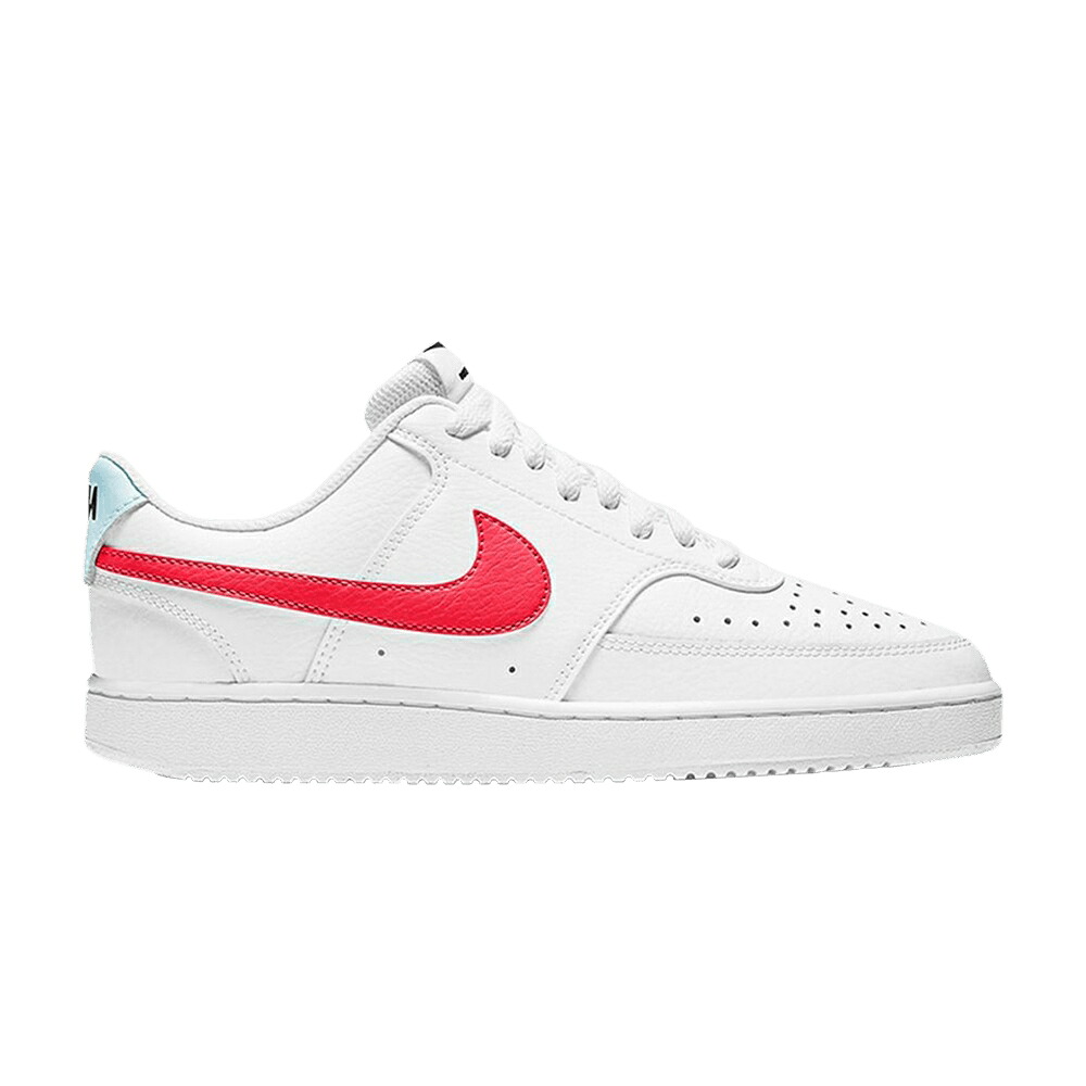 ナイキ 厚地の外套 白いこと 白いこと クリムゾン \u0027WHITE CRIMSON\u0027 スニーカー レディース NIKE WMNS COURT VISION LOW BRIGHT / WHITE BRIGHT CRIMSON