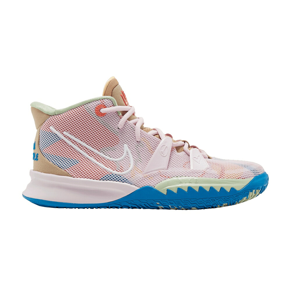 ナイキ カイリー さくら色 白いこと 白いこと \u00271 PINK\u0027 お坊っちゃん キッズ NIKE KYRIE 7 GS WORLD 1 PEOPLE - REGAL / REGAL PINK HEMP HONEYDEW WHITE もの言う花 マタニティ スニーカー