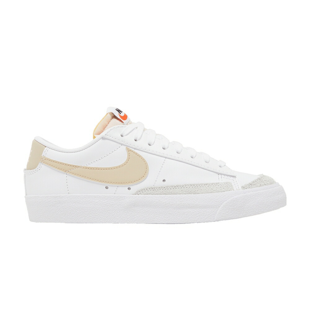 ナイキ ブレイザー 白色 ホワイト 黒色 ブラック 77 WHITE CORAL スニーカー レディース NIKE WMNS BLAZER LOW PALE / WHITE PALE CORAL BLACK RATTAN