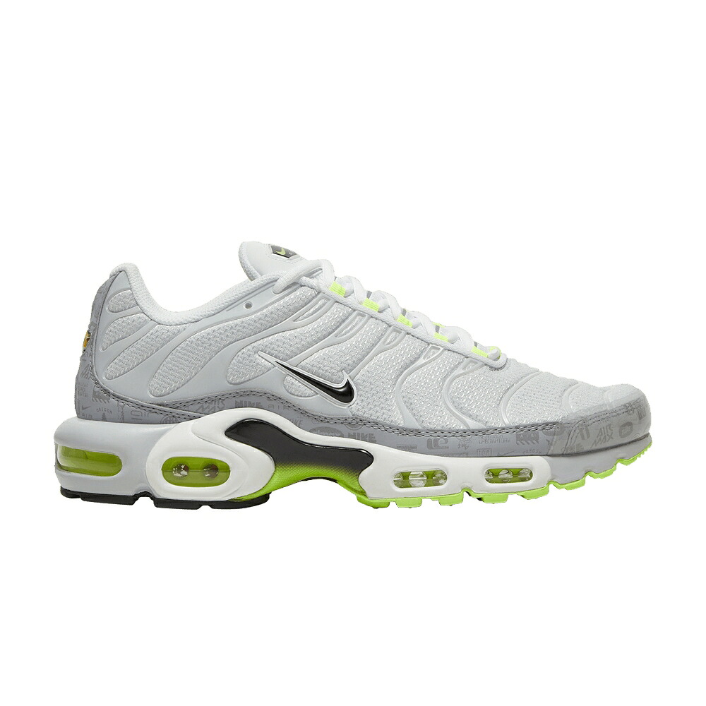 ナイキ マックス ピュア プラチナム 黒色 ブラック 灰色 グレー エアマックスプラス 'REFLECTIVE LOGO' スニーカー メンズ NIKE AIR MAX PLUS / PURE PLATINUM BLACK WOLF GREY|スニケス