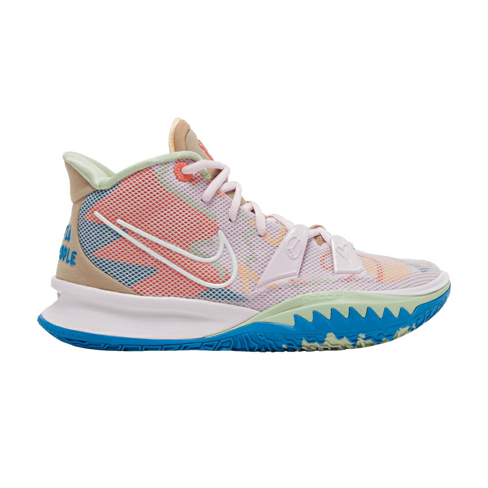 ナイキ カイリー サクラ色 白いこと 白いこと \u00271 PINK\u0027 スニーカー メンズ NIKE KYRIE 7 EP WORLD 1 PEOPLE - REGAL / REGAL PINK HEMP HONEYDEW WHITE