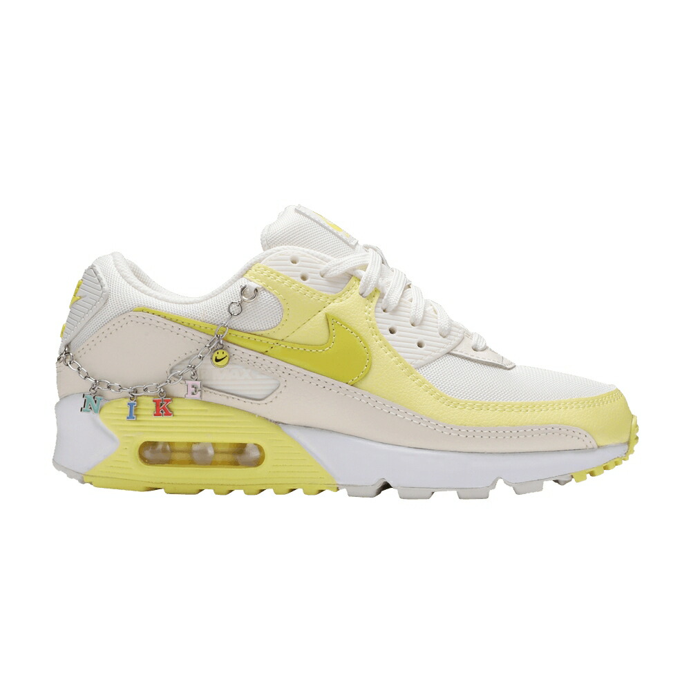 ナイキ マックス 黄味がかった 黄色 エア湖マックス \u0027PRINCESS CHARMING\u0027 スニーカー レディース NIKE WMNS AIR MAX 90 SE / SAIL LIGHT VOLTAGE YELLOW 2