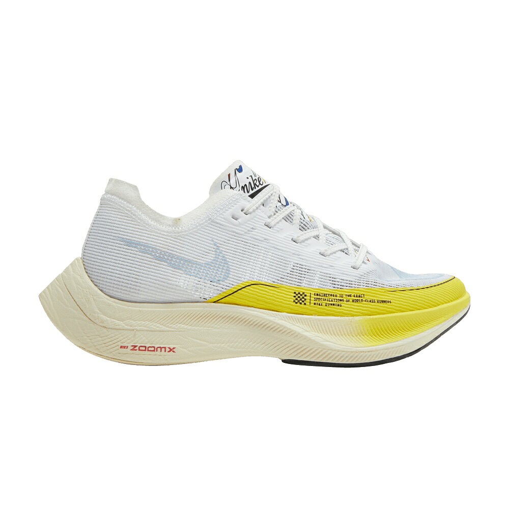 ナイキ 黄味がかった 黄み 白いこと 白いこと ストライク NEXT% \u0027WHITE STRIKE\u0027 スニーカー レディース NIKE WMNS ZOOMX VAPORFLY 2 YELLOW / WHITE YELLOW STRIKE OFF NOIR 靴-レディース靴-スニーカー