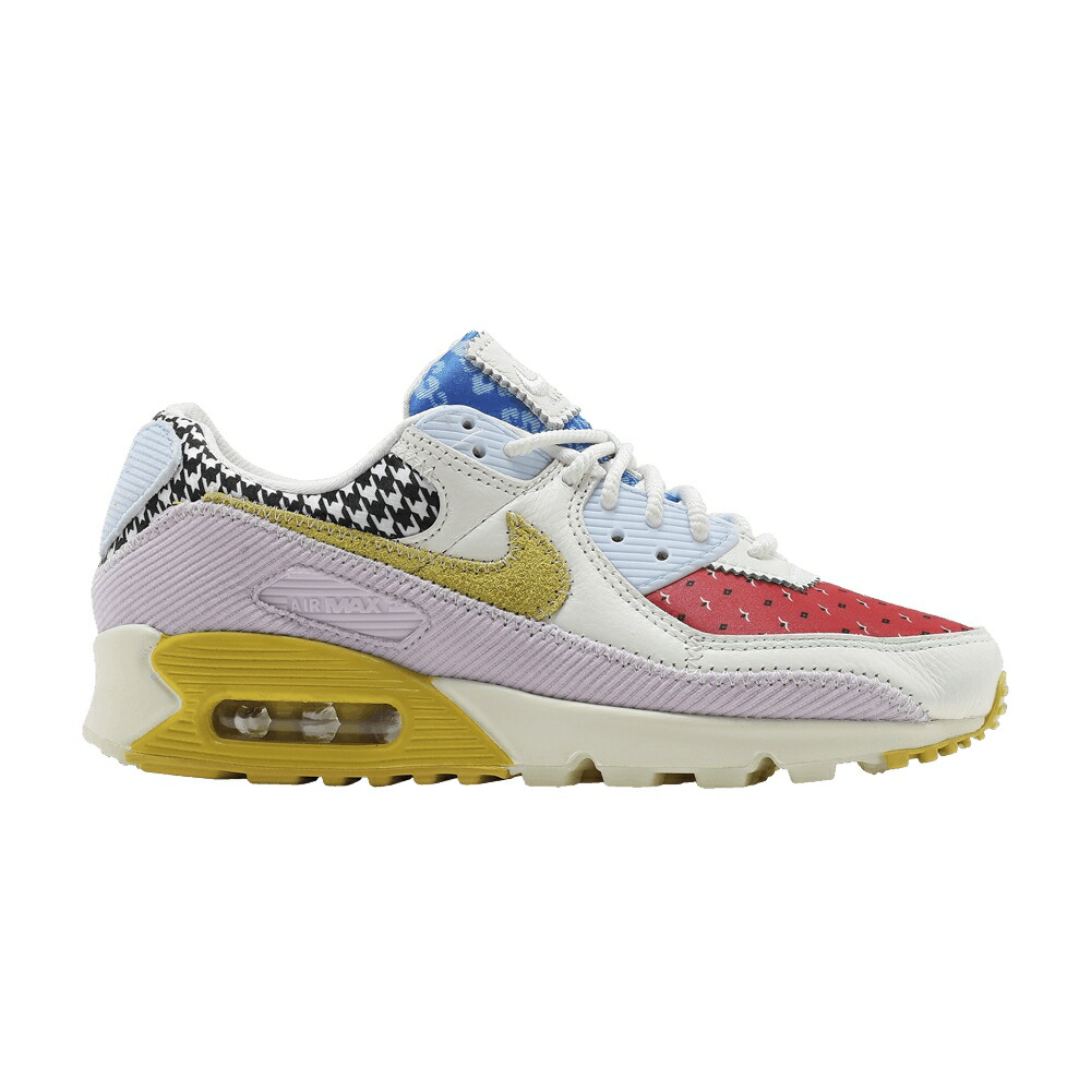 ナイキ マックス エア湖マックス \u0027PATCHWORK\u0027 スニーカー レディース NIKE WMNS AIR MAX 90 / SAIL DOLL LOBSTER BRIGHT CITRON
