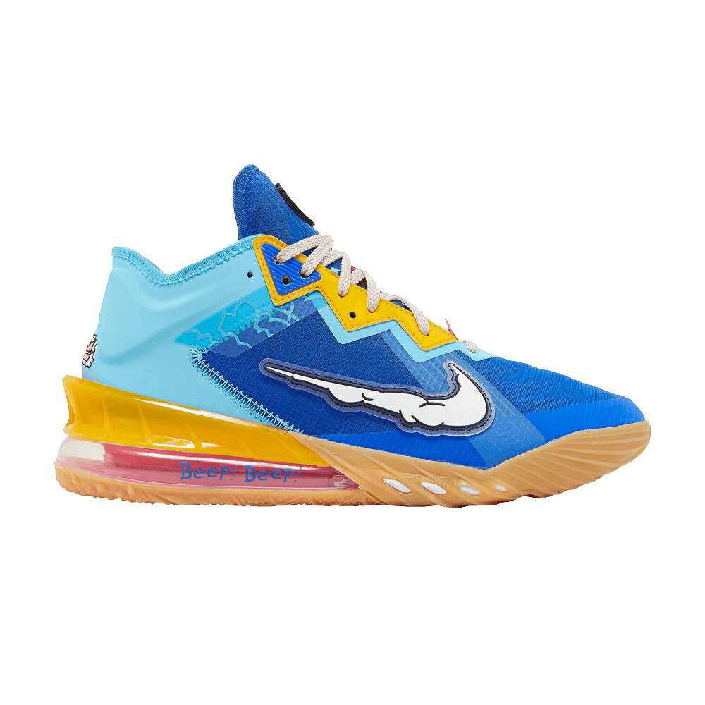 ナイキ ジャム レブロン 青味 青味 空白文字ジャム \u0027WILE E. ROADRUNNER\u0027 スニーカー メンズ NIKE SPACE JAM X LEBRON 18 LOW EP / RACER BLUE BALTIC BLUE
