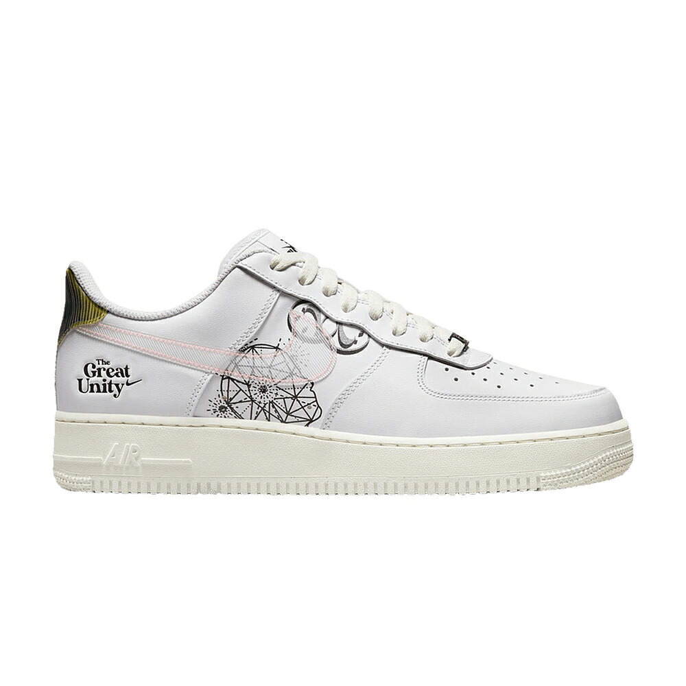 ナイキ 白色 ホワイト 黒色 ブラック ピンク エアフォース 'THE UNITY' スニーカー メンズ NIKE AIR FORCE 1 BG GREAT / WHITE WHITE BLACK PINK SALT|スニケス