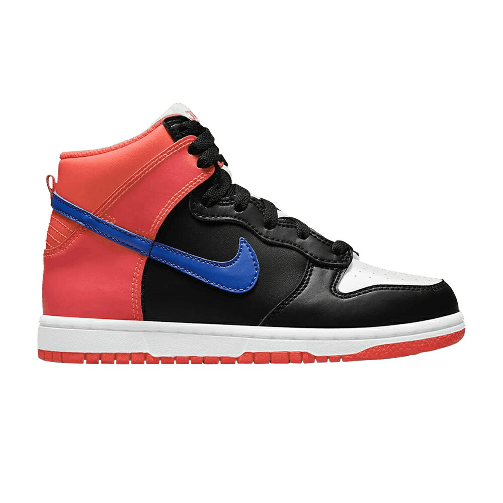 ナイキ ダンク ハイ 黒色 ブラック ゲーム クリムゾン ダンクハイ 'KNICKS' ゲームロイヤル 青 ブルー ジュニア キッズ NIKE DUNK HIGH PS / BLACK GAME ROYAL BRIGHT CRIMSON ベビー マタニティ スニーカ