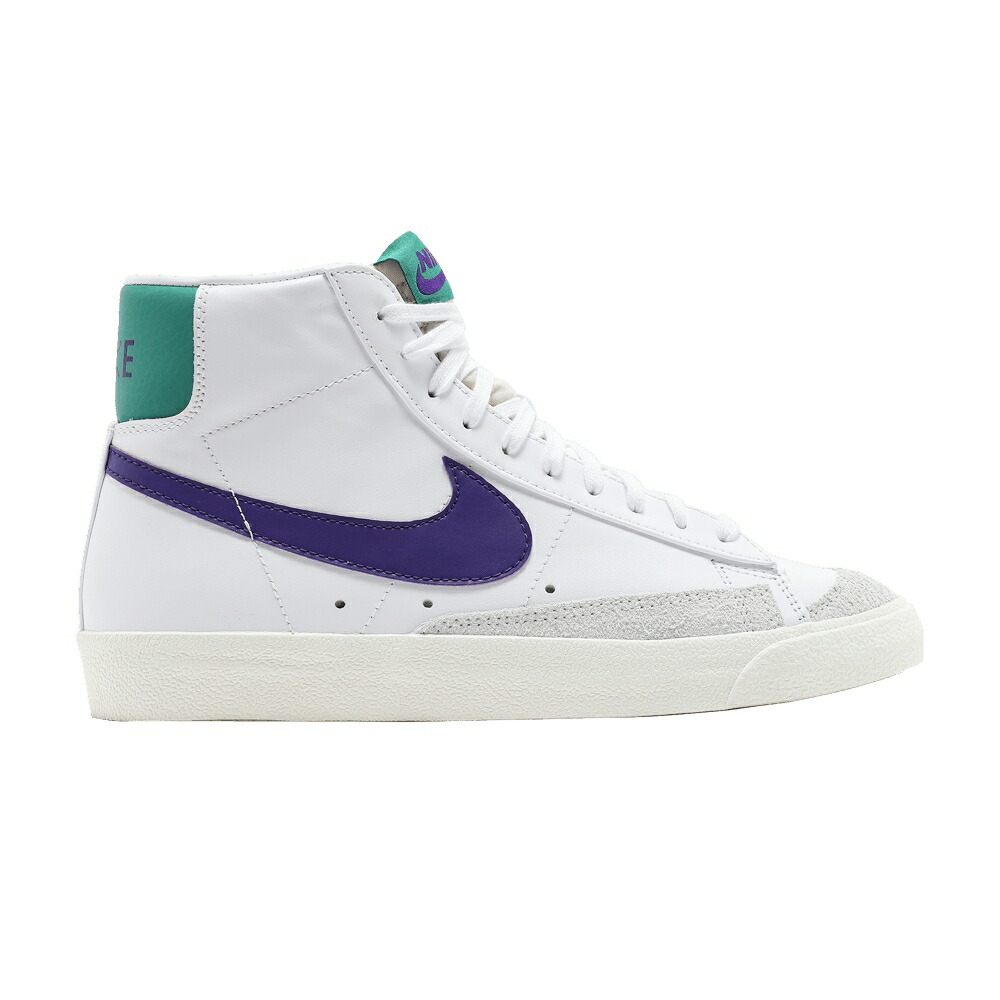 ナイキ ブレイザー ミッド 白色 ホワイト コート 紫 パープル 緑 グリーン '77 'JOKER' スニーカー メンズ NIKE BLAZER MID VNTG / WHITE COURT PURPLE GREEN NOISE｜スニケス