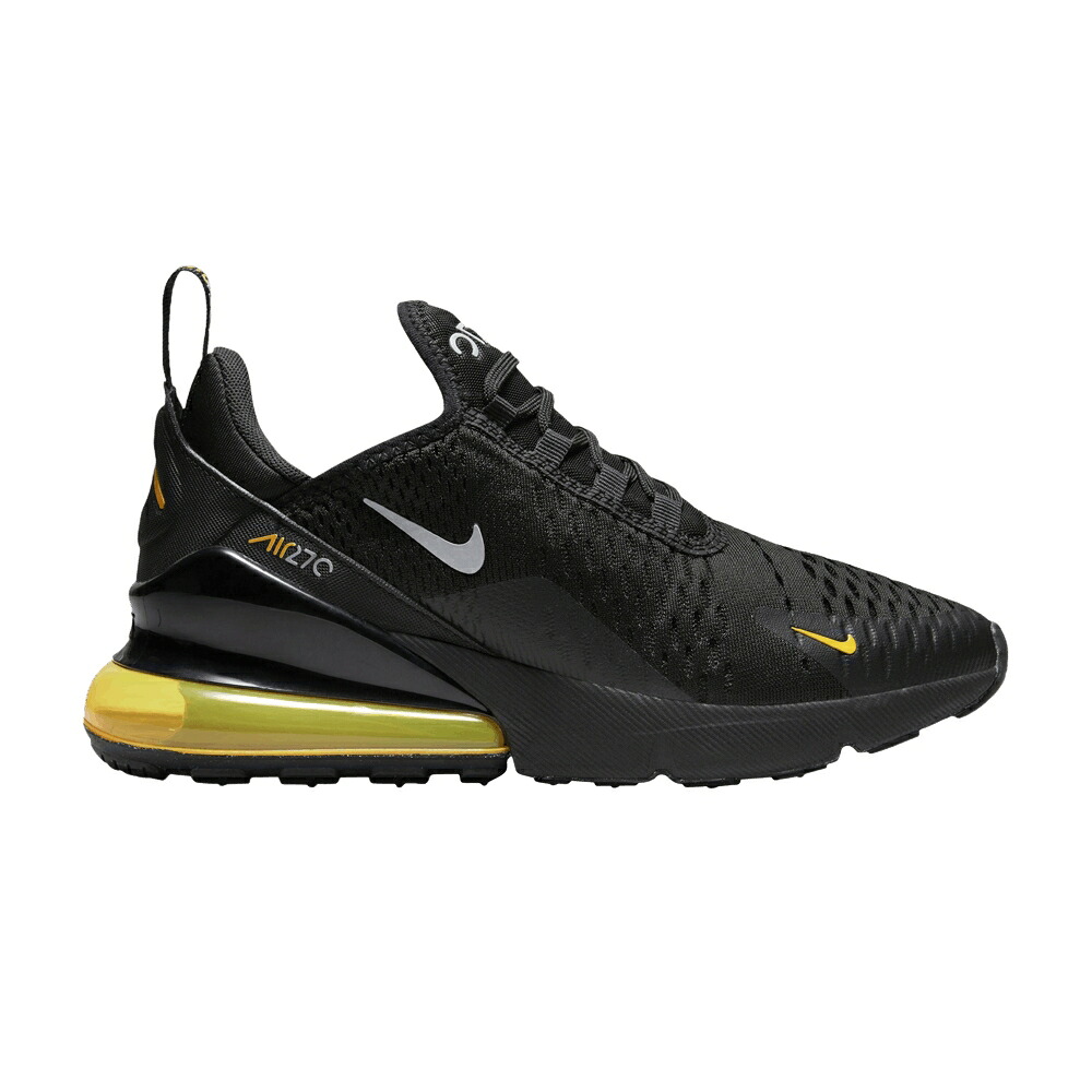 ナイキ マックス 黒色 ブラック 灰色 グレー ゴールド エアマックス 'BLACK GOLD' ジュニア キッズ NIKE AIR MAX 270 GS UNIVERSITY / BLACK WOLF GREY UNIVERSITY GOLD ベビー マタニティ スニーカー|スニケス