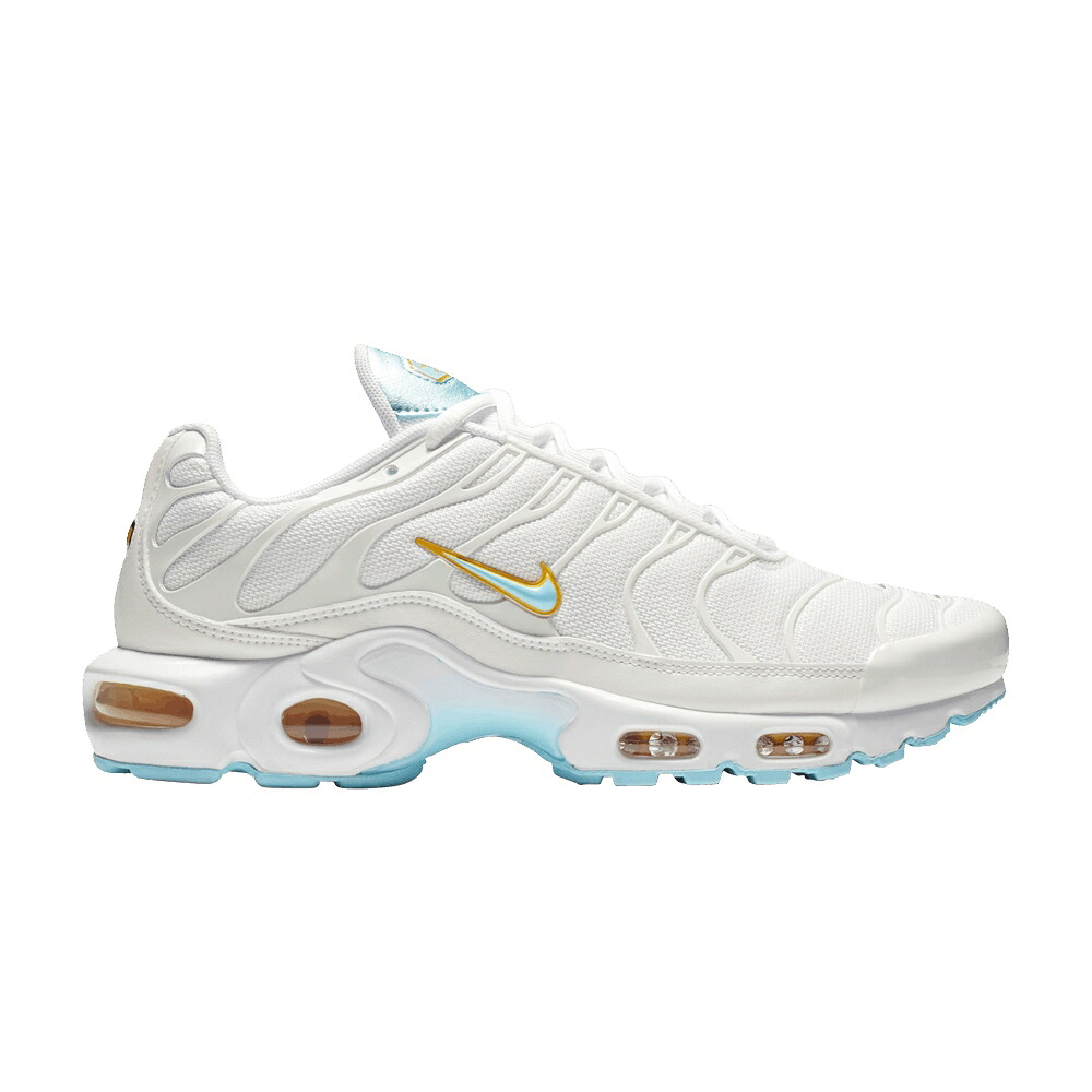 ナイキ マックス 白色 ホワイト 灰色 グレー ゴールド エアマックスプラス 'WHITE ICE' スニーカー レディース NIKE WMNS AIR MAX PLUS GLACIER / WHITE VAST GREY UNIVERSITY GOLD