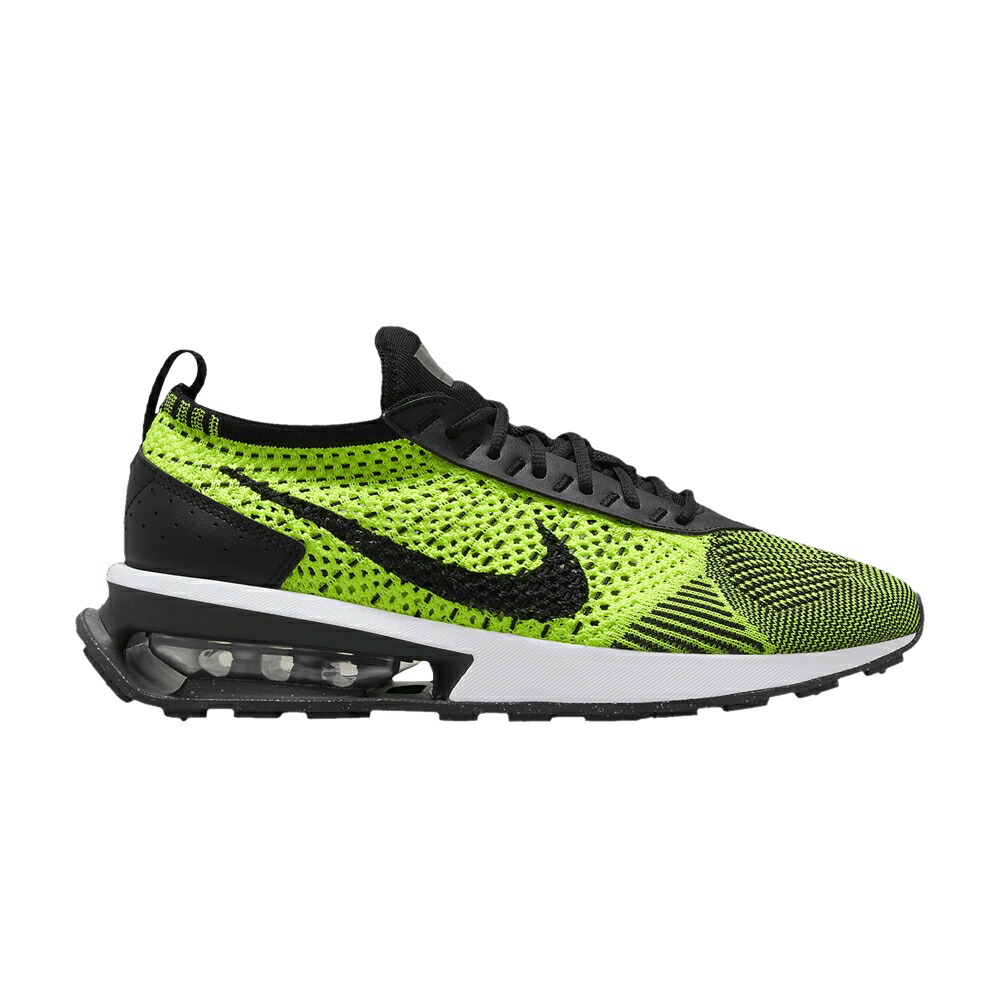 ナイキ マックス フライニット 白色 ホワイト 黒色 ブラック エアマックス VOLT BLACK スニーカー レディース NIKE WMNS AIR MAX FLYKNIT RACER / VOLT WHITE SEQUOIA BLACK