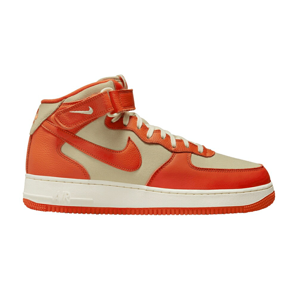 ナイキ ミッド チーム ゴールド エアフォース 07 AFETY ORANGE スニーカー メンズ NIKE AIR FORCE 1 MID LX / TEAM GOLD TEAM GOLD COCONUT MILK