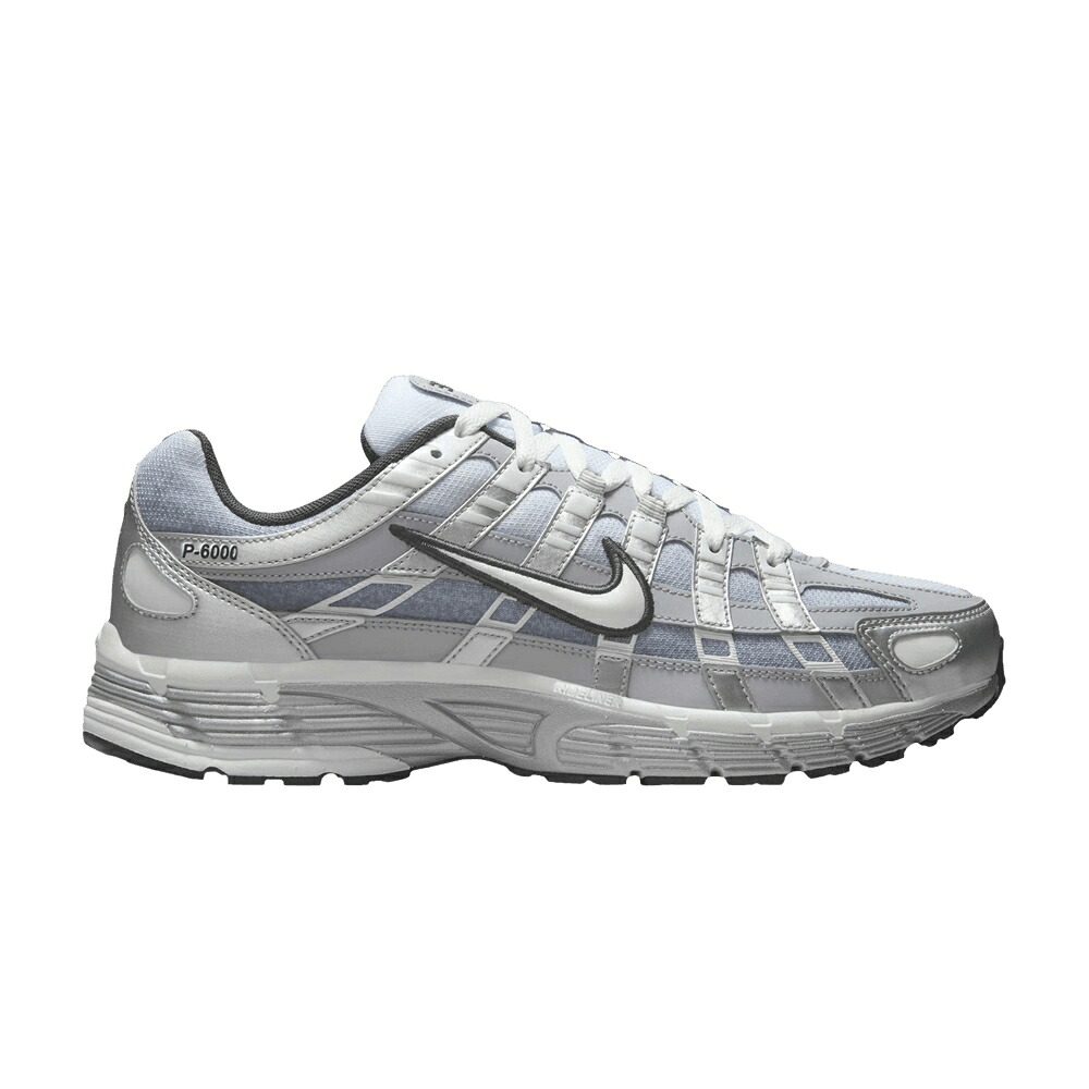 ナイキ しろがね色 しろがね色 白いこと 白いこと \u0027METALLIC GREY\u0027 スニーカー メンズ NIKE P-6000 SILVER WOLF / METALLIC SILVER SUMMIT WHITE