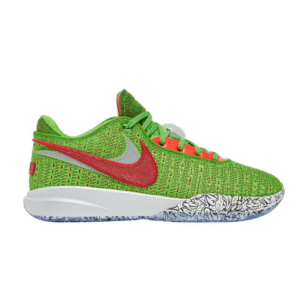 ナイキ レブロン 緑 緑であること 赤 赤いこと \u0027STOCKING STUFFER\u0027 スニーカー メンズ NIKE LEBRON 20 / GREEN APPLE UNIVERSITY RED スニーカー-メンズ靴