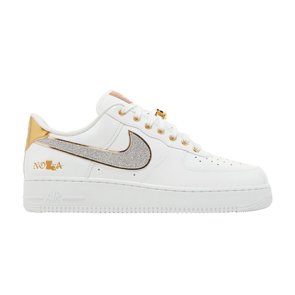 ナイキ 白色 ホワイト ゴールド エアフォース NOLA スニーカー メンズ NIKE AIR FORCE 1 LOW / WHITE MULTI COLOR METALLIC GOLD