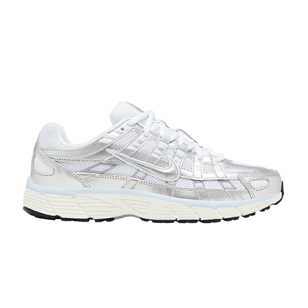 ナイキ 白色 ホワイト 青色 ブルー 'WHITE SILVER' スニーカー レディース NIKE WMNS P-6000 METALLIC / WHITE BLUE TINT SAIL METALLIC|スニケス