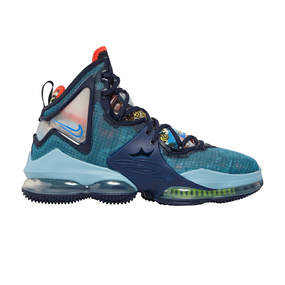 ナイキ レブロン 青味 青み \u0027FAST BLUE\u0027 スニーカー メンズ NIKE LEBRON 19 FOOD - DUTCH / BLACKENED BLUE WORN BLUE ATOMIC