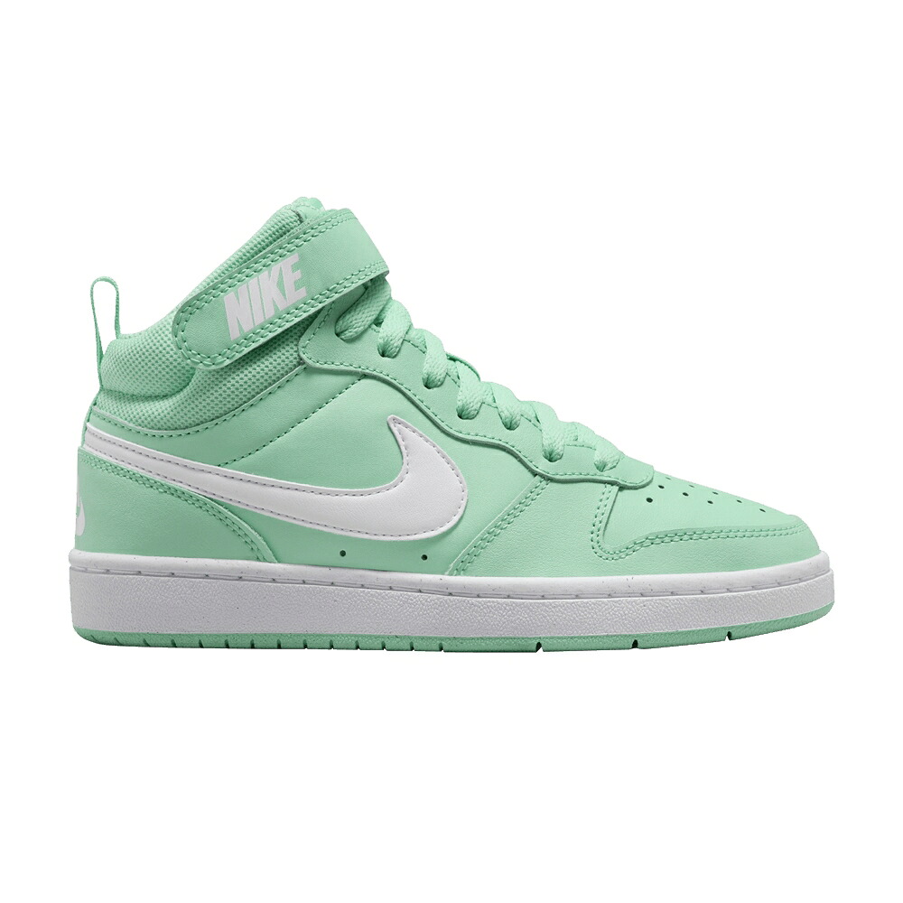 ナイキ コート ミッド ライズ 白色 ホワイト コートバーロウ 'EMERALD RISE' ジュニア キッズ NIKE COURT BOROUGH MID 2 GS / EMERALD RISE WHITE ベビー マタニティ スニーカー｜スニケス