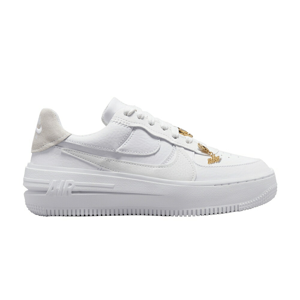 ナイキ 白いこと 白いこと ゴールド 空軍 PLT.AF.ORM \u0027BLING\u0027 スニーカー レディース NIKE WMNS AIR FORCE 1 / WHITE WHITE METALLIC GOLD PHOTON