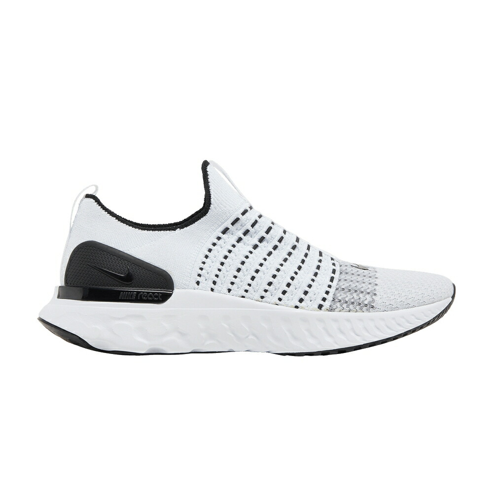ナイキ リアクト ラン フライニット 白色 ホワイト 黒色 ブラック ピュア プラチナム OREO スニーカー メンズ NIKE REACT PHANTOM RUN FLYKNIT 2 / TRUE WHITE BLACK PURE PLATINUM