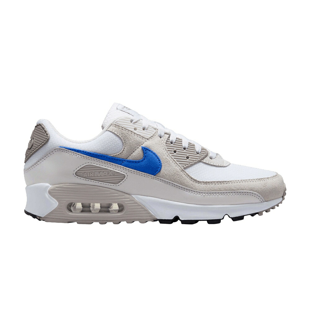 ナイキ マックス 白色 ホワイト カレッジ 灰色 グレー エアマックス 'SUMMIT BLUE' スニーカー メンズ NIKE AIR MAX 90 WHITE RACER / WHITE COLLEGE GREY SUMMIT WHITE｜スニケス