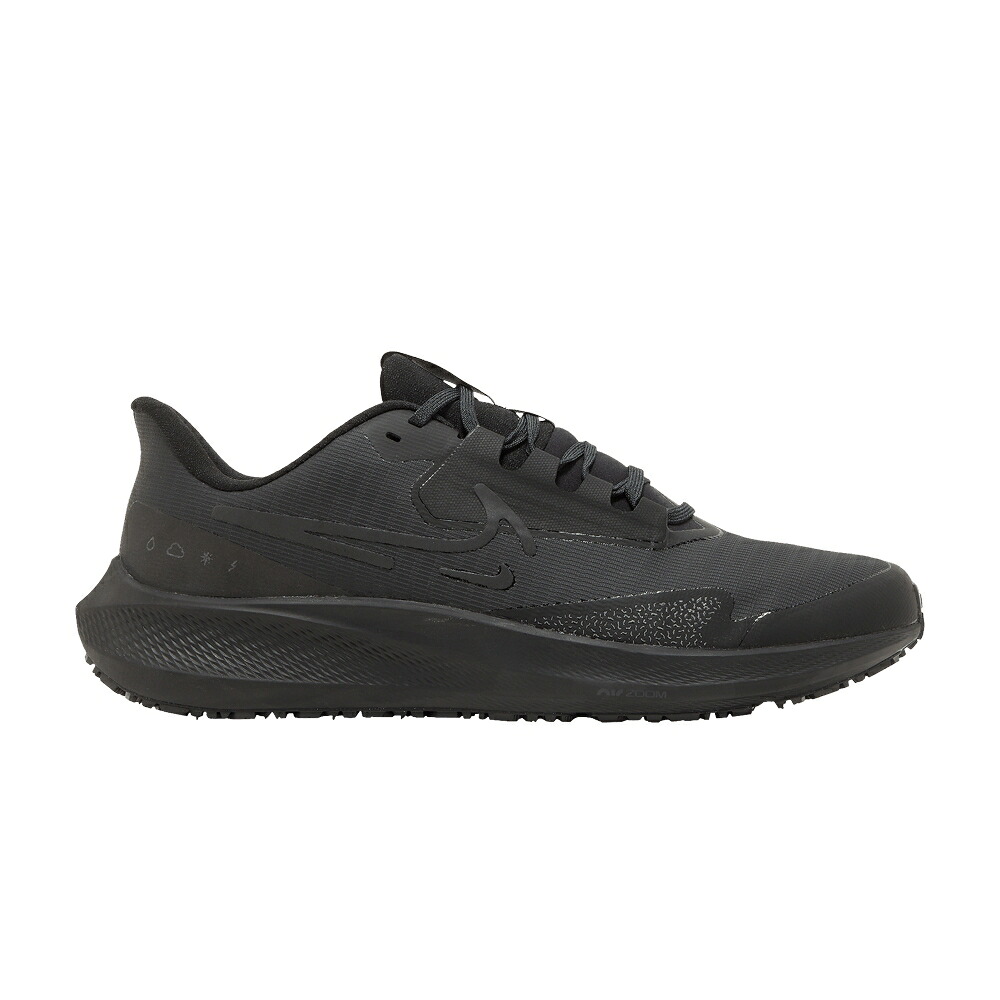 ナイキ ズーム ペガサス 黒色 ブラック 灰色 グレー ズームペガサス 'BLACK NOIR' スニーカー メンズ NIKE AIR ZOOM PEGASUS 39 SHIELD OFF / BLACK OFF NOIR DARK SMOKE GREY|スニケス