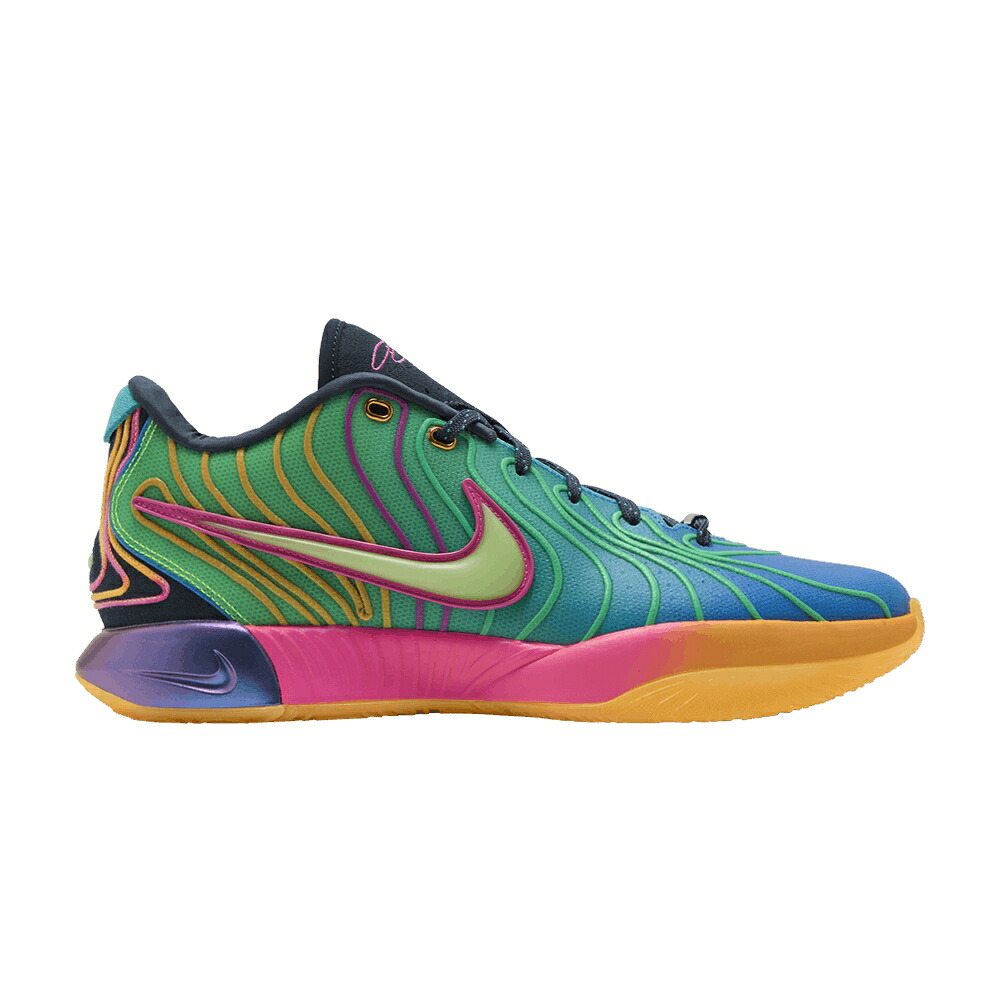 ナイキ レブロン 青味 青み 緑 緑であること レーザ \u0027OPTIMISM\u0027 スニーカー メンズ NIKE LEBRON 21 / PHOTO BLUE VAPOR GREEN LASER