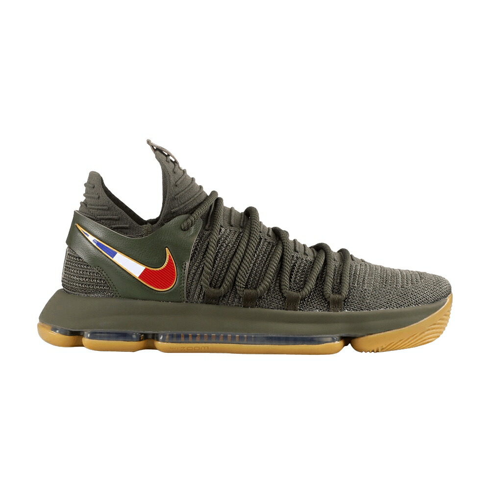 ナイキ オリーブ 'EYBL ACADEMY' スニーカー メンズ NIKE KD 10 PE / OLIVE GUM MULTI
