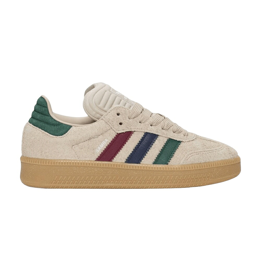アディダス サンバ 緑 グリーン ベージュ ワイン色 バーガンディー 'BEIGE BURGUNDY' スニーカー メンズ ADIDAS SAMBA XLG GREEN / BEIGE GREEN BURGUNDY|スニケス