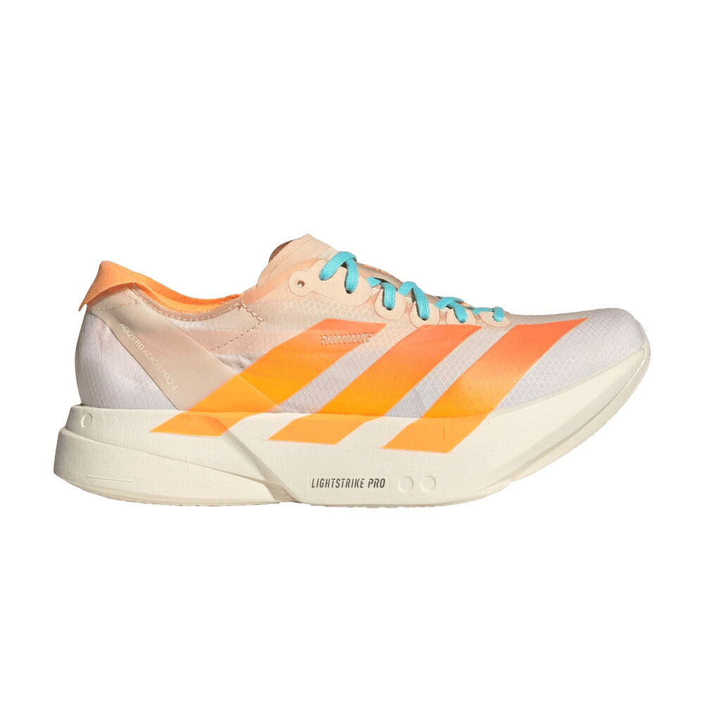 アディダス アディゼロ アディオス プロ 砂色 サンド 橙 オレンジ 'CRYSTAL ORANGE' スニーカー レディース ADIDAS WMNS ADIZERO ADIOS PRO 4 SAND FLASH / CRYSTAL SAND FLASH ORANGE FLASH