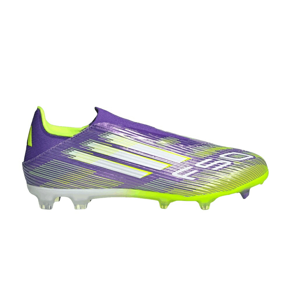 アディダス アディゼロ ラッシュ 紫 パープル 白色 ホワイト PURPLE LEMON スニーカー メンズ ADIDAS ADIZERO F50 LEAGUE LACELESS FG MG RUSH LUCID / PURPLE RUSH CLOUD WHITE LUCID