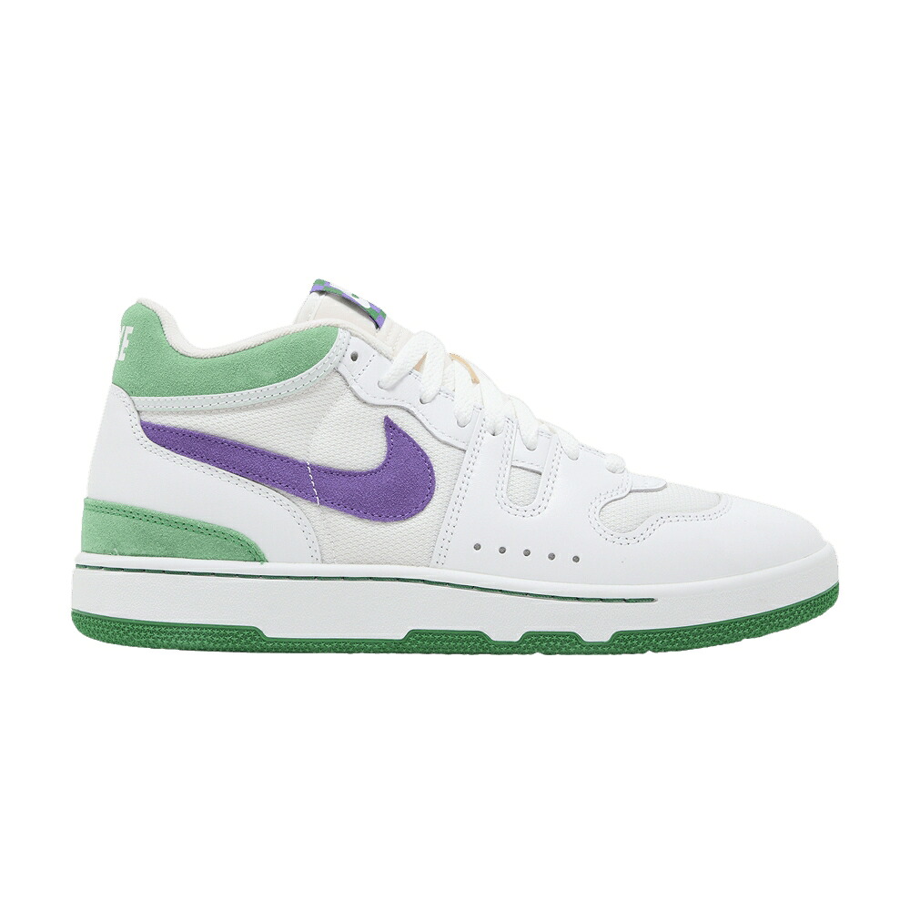 ナイキ 白いこと 白いこと 厚地の外套 緑 緑であること \u0027WIMBLEDON\u0027 スニーカー メンズ NIKE MAC ATTACK / WHITE HYPER GRAPE COURT GREEN