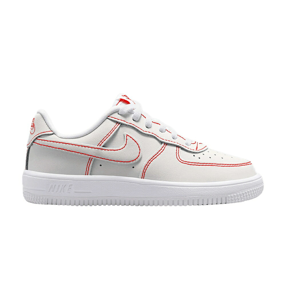 ナイキ 白色 ホワイト 赤 レッド 'WHITE RED' ジュニア キッズ NIKE FORCE 1 LOW LV8 PS UNIVERSITY / WHITE UNIVERSITY RED ベビー マタニティ スニーカー|スニケス