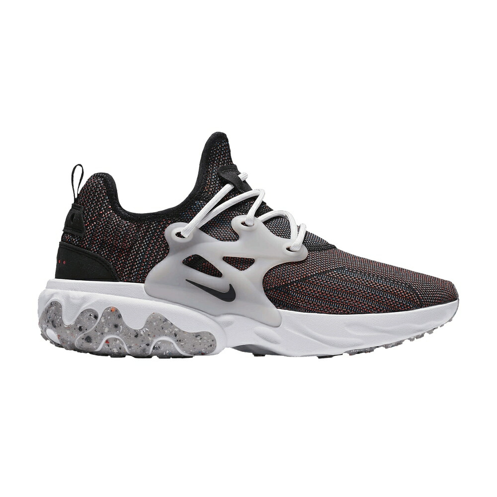 ナイキ リアクト プレスト フライニット 黒色 ブラック 灰色 グレー ファイア ピンク リアクトプレスト MULTI BLACK スニーカー メンズ NIKE REACT PRESTO FLYKNIT / BLACK VAST GREY FIRE PINK BLACK