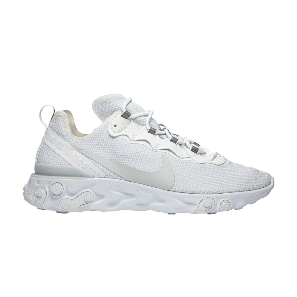 ナイキ リアクト エレメント 白色 ホワイト ピュア プラチナム PURE PLATINUM スニーカー メンズ NIKE REACT ELEMENT 55 / WHITE PURE PLATINUM