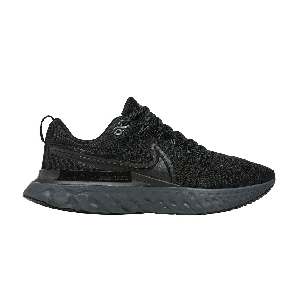 ナイキ リアクト ラン フライニット 黒色 ブラック 灰色 グレー TRIPLE BLACK スニーカー メンズ NIKE REACT INFINITY RUN FLYKNIT 2 / BLACK BLACK IRON GREY BLACK