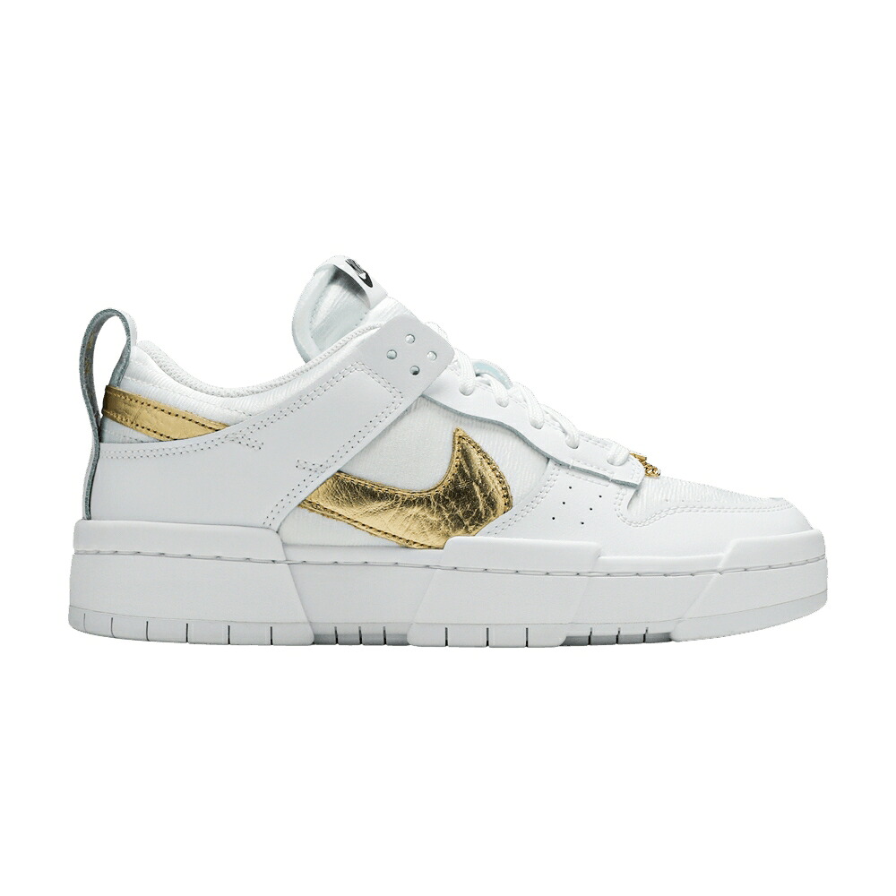 ナイキ ダンク 白いこと 白いこと ゴールド ダンクロー \u0027WHITE GOLD\u0027 スニーカー レディース NIKE WMNS DUNK LOW DISRUPT METALLIC / WHITE WHITE METALLIC GOLD