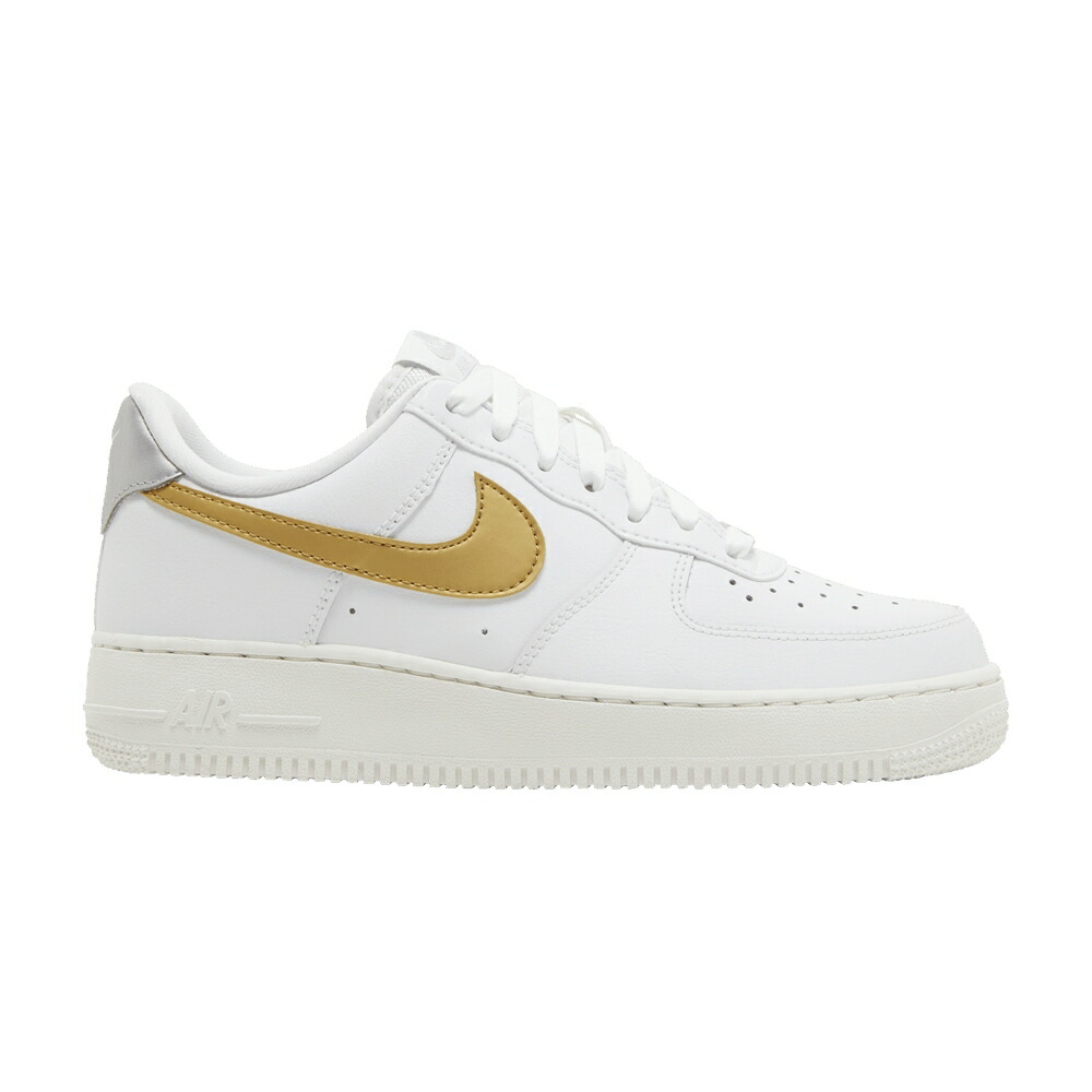 ナイキ 白いこと 白いこと ゴールド 空軍 \u002707 \u0027WHITE GOLD\u0027 スニーカー レディース NIKE WMNS AIR FORCE 1 METALLIC / WHITE METALLIC GOLD