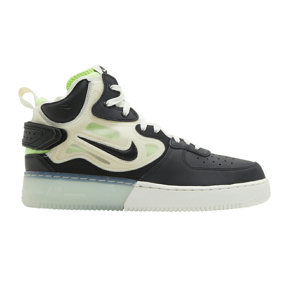 ナイキ ミッド リアクト 緑 グリーン 青色 ブルー エアフォース BLACK NEON スニーカー メンズ NIKE AIR FORCE 1 MID REACT / SAIL GHOST GREEN GLACIER BLUE