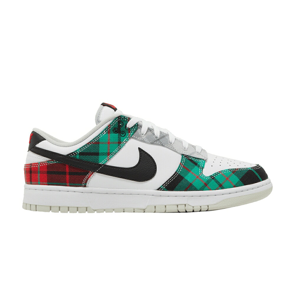 ナイキ ダンク プレミアム 白色 ホワイト 赤 レッド 黒色 ブラック ダンクロー 'TARTAN PLAID' スニーカー メンズ NIKE DUNK LOW PREMIUM / WHITE WHITE UNIVERSITY RED BLACK