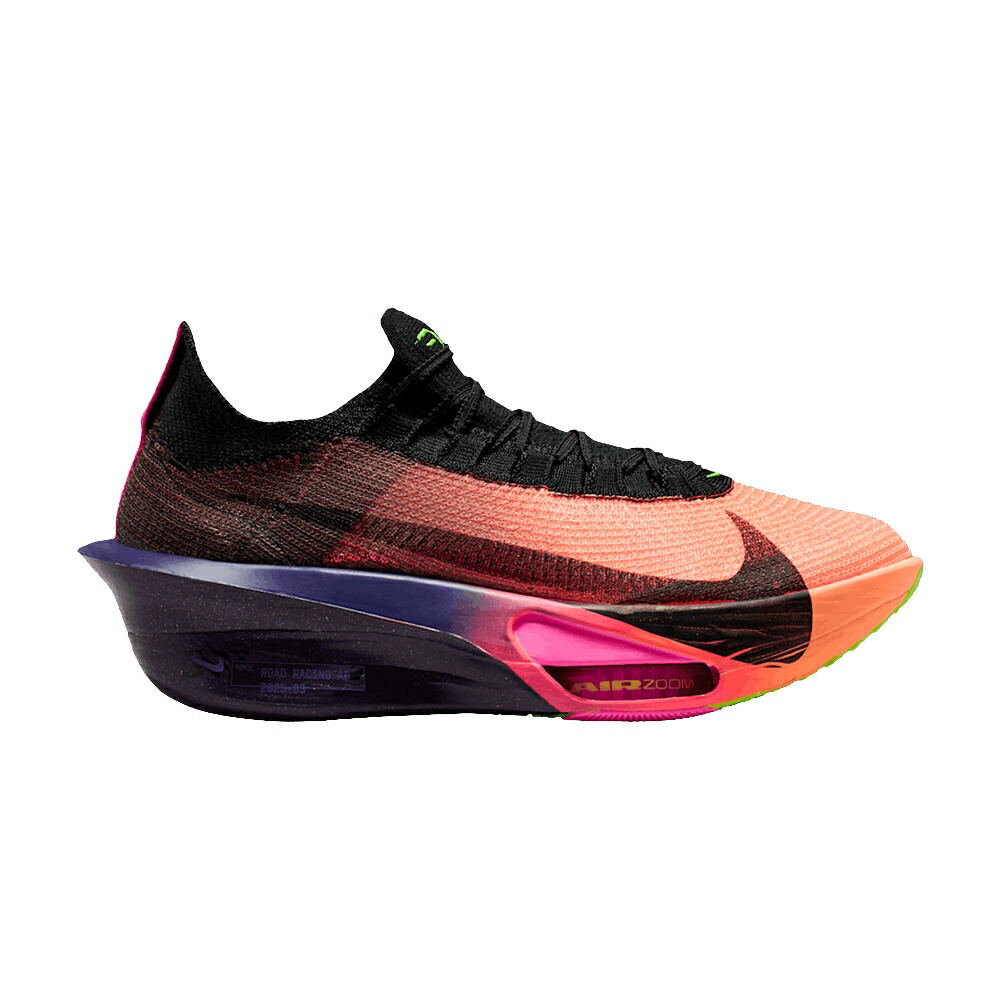 ナイキ 望遠レンズ 橙 オレンジ色 紫 パープル \u0027ORANGE PULSE\u0027 スニーカー メンズ NIKE AIR ZOOM ALPHAFLY 3 GLAM / ORANGE PULSE PURPLE DYNASTY