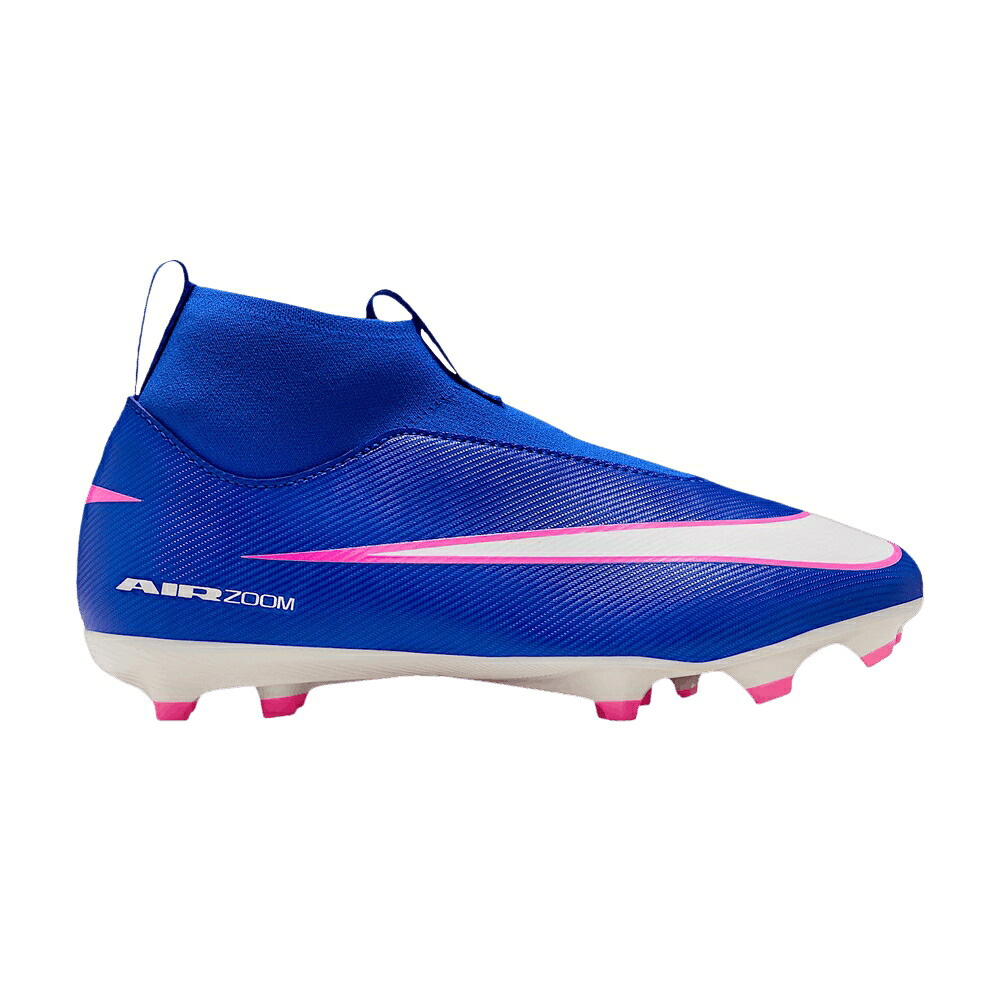 ナイキ アカデミー ハイ 青色 ブルー 白色 ホワイト JR. 'RACER BLUE' ジュニア キッズ NIKE MERCURIAL SUPERFLY 10 ACADEMY MG HIGH GS PS / RACER BLUE WHITE ベビー マタニティ スニーカー｜スニケス